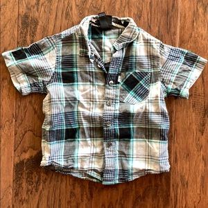 Plaid button-down toddler shirt
